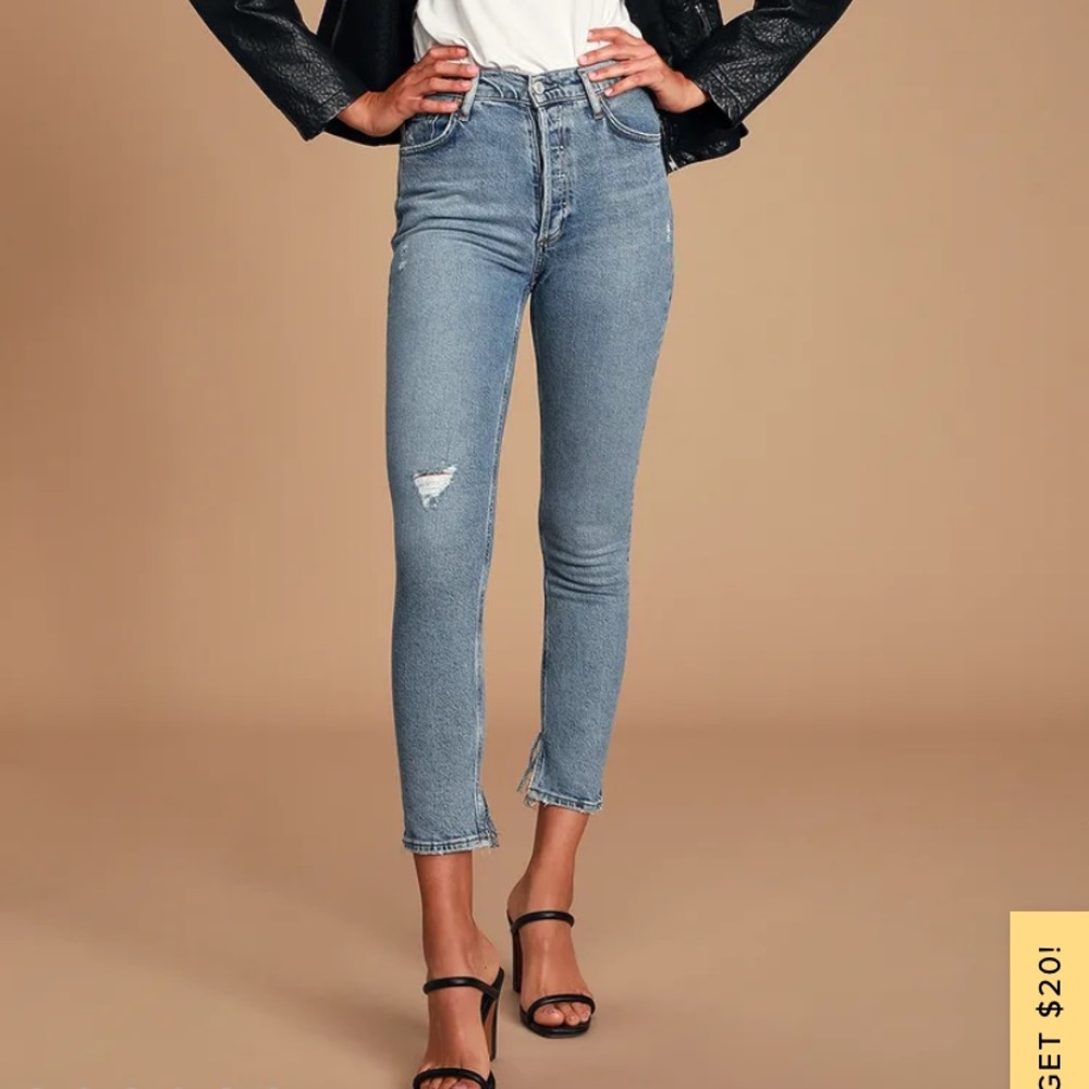 AGOLDE Nico High Rise Slim Fit Jeans - Brand New